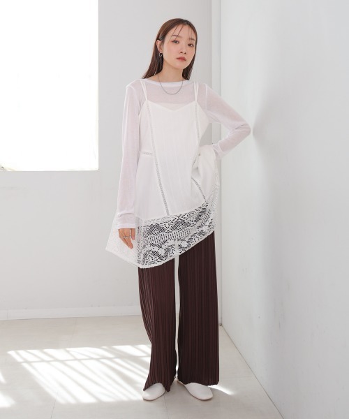 Bab（バブ）の「【サイズ展開あり】ランダムプリーツパンツ（その他パンツ・レディース・ブラック/グレイッシュベージュ/チャコールグレー/ダークブラウン・M/L）」の10枚目の写真