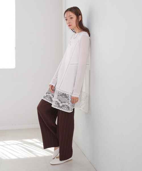 Bab（バブ）の「【サイズ展開あり】ランダムプリーツパンツ（その他パンツ・レディース・ブラック/グレイッシュベージュ/チャコールグレー/ダークブラウン・M/L）」の11枚目の写真