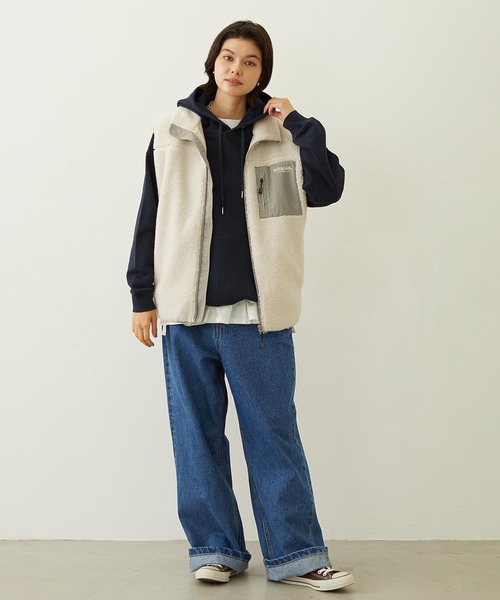 MILKFED.（ミルクフェド）の「LOGO BOA VEST（ベスト・レディース・オフホワイト/ブルー/ブラック・ONE SIZE）」の12枚目の写真
