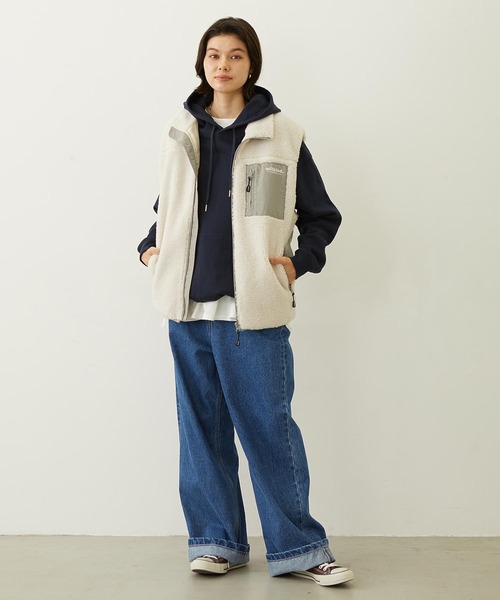 MILKFED.（ミルクフェド）の「LOGO BOA VEST（ベスト・レディース・オフホワイト/ブルー/ブラック・ONE SIZE）」の13枚目の写真