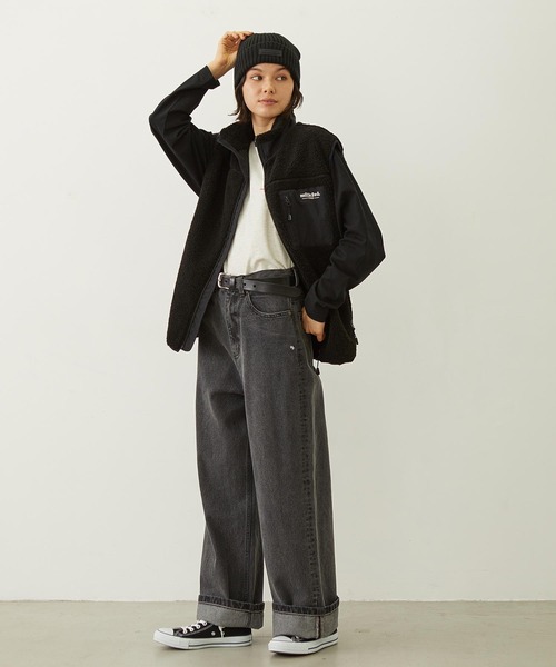 MILKFED.（ミルクフェド）の「LOGO BOA VEST（ベスト・レディース・オフホワイト/ブルー/ブラック・ONE SIZE）」の22枚目の写真