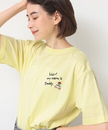 【ユニセックス・洗える】Deddy刺繍入り オーガニックコットンTシャツ