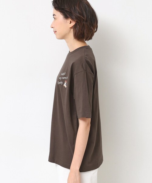 Dessin(デッサン)の「【ユニセックス・洗える】Deddy刺繍入り オーガニックコットンTシャツ(Tシャツ/カットソー・レディース・ブラウン系その他/ホワイト系/ライトイエロー系・04/03/02/01)」の14枚目の写真