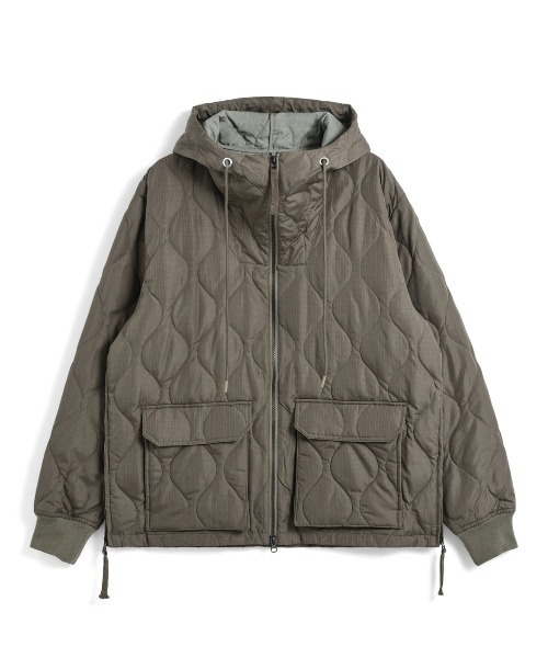 fridge(フリッジ)の「【TAION】タイオン MILITARY W-ZIP DOWN HOODIE TAION-106WZPML-1(ダウンジャケット/コート・メンズ・オリーブ/ブルー系その他/カーキ系/ブラック・X-LARGE/LARGE/MEDIUM/SMALL)」の2枚目の写真