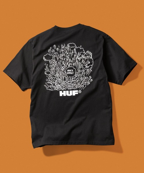 HUF(ハフ)の「WHAT A JUNGLE TEE(Tシャツ/カットソー・メンズ・ホワイト/ブラック・XXL/XL/L/M/S)」の2枚目の写真