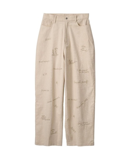 Knuth Marf】embroidered corduroy pants コーデュロイ刺繍 ワイド