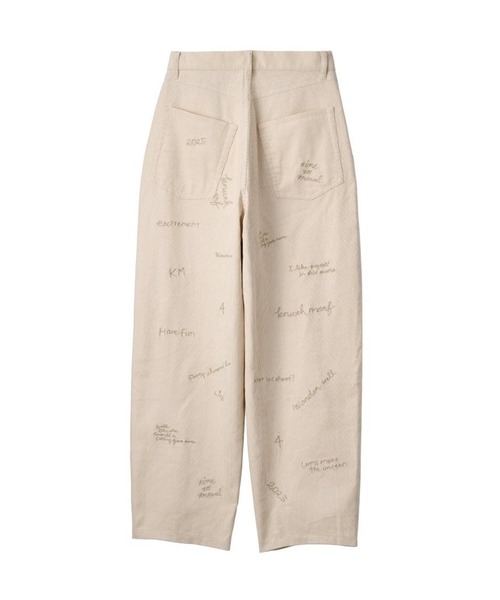 KnuthMarf クヌースマーフ ワイドパンツ　グラフィックパンツ　パンツ Knuth Marf - graffiti pants / グラフィックパンツ (アイボリー