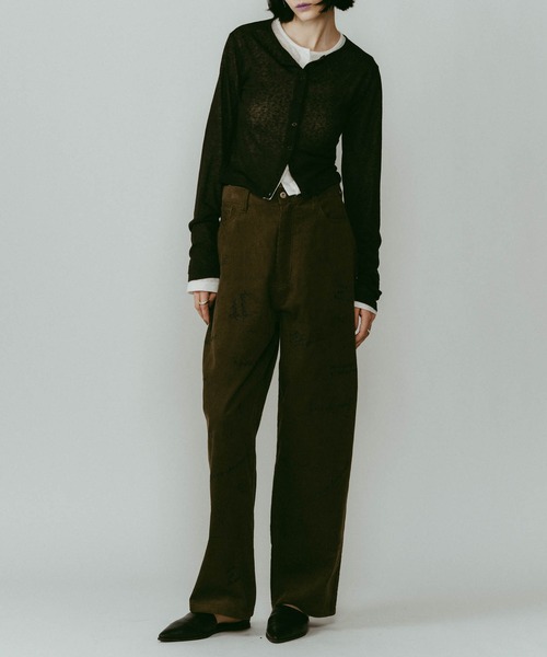 Knuth Marf(クヌースマーフ)の「【Knuth Marf】クヌースマーフ embroidered corduroy pants コーデュロイ刺繍 ワイドパンツ(その他パンツ・レディース・カーキ/アイボリー/ネイビー・M/S/XS)」の14枚目の写真