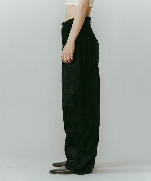 Knuth Marf(クヌースマーフ)の「【Knuth Marf】クヌースマーフ embroidered corduroy pants コーデュロイ刺繍 ワイドパンツ(その他パンツ・レディース・カーキ/アイボリー/ネイビー・M/S/XS)」の19枚目の写真
