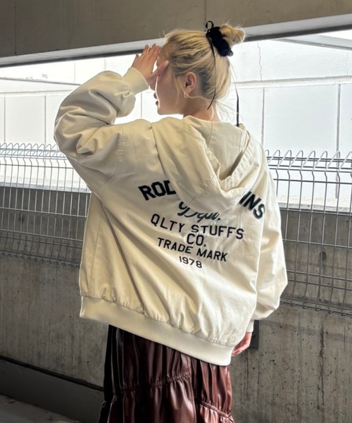 RODEO CROWNS WIDE BOWL（ロデオクラウンズワイドボウル）の「ワークフーデッドジャケット（その他アウター・レディース・ブラック/ブラウン/アイボリー/ブルー・MEDIUM/LARGE）」の2枚目の写真