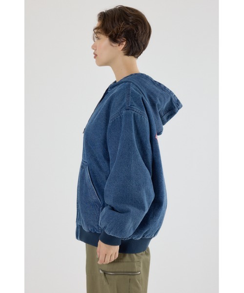 RODEO CROWNS WIDE BOWL（ロデオクラウンズワイドボウル）の「ワークフーデッドジャケット（その他アウター・レディース・ブラック/ブラウン/アイボリー/ブルー・MEDIUM/LARGE）」の6枚目の写真