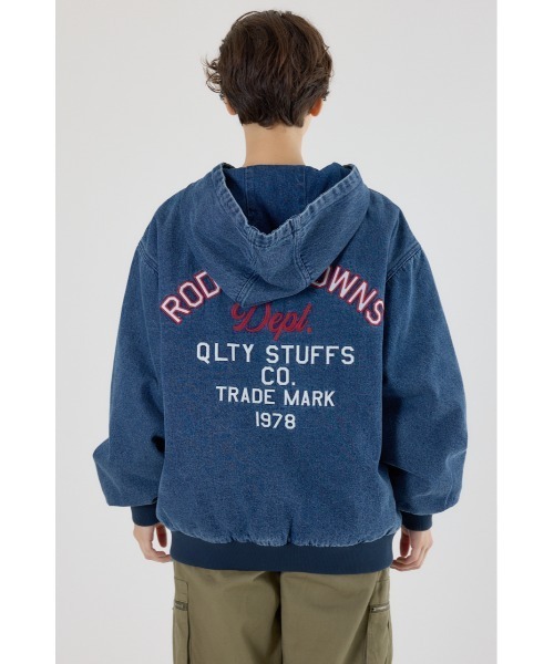 RODEO CROWNS WIDE BOWL（ロデオクラウンズワイドボウル）の「ワークフーデッドジャケット（その他アウター・レディース・ブラック/ブラウン/アイボリー/ブルー・MEDIUM/LARGE）」の7枚目の写真