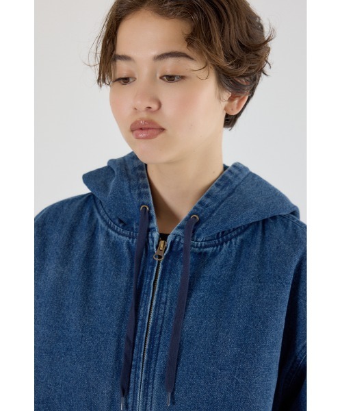 RODEO CROWNS WIDE BOWL（ロデオクラウンズワイドボウル）の「ワークフーデッドジャケット（その他アウター・レディース・ブラック/ブラウン/アイボリー/ブルー・MEDIUM/LARGE）」の8枚目の写真