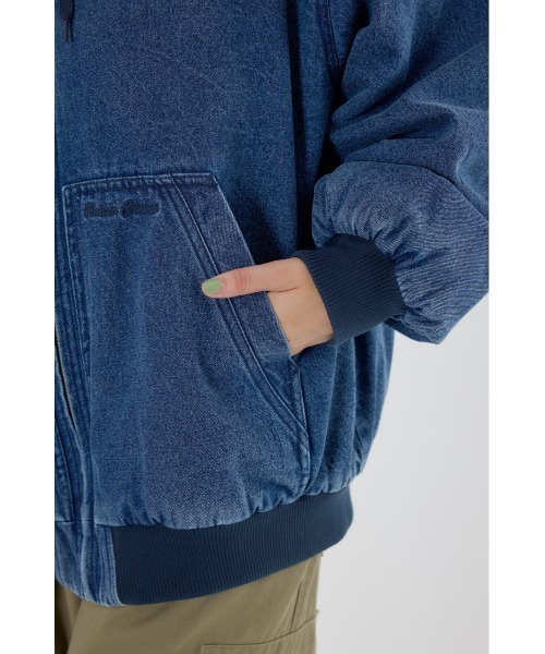 RODEO CROWNS WIDE BOWL（ロデオクラウンズワイドボウル）の「ワークフーデッドジャケット（その他アウター・レディース・ブラック/ブラウン/アイボリー/ブルー・MEDIUM/LARGE）」の10枚目の写真