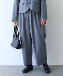 bulle de savon | 2/80 TWツイル タックパンツ(スラックス)