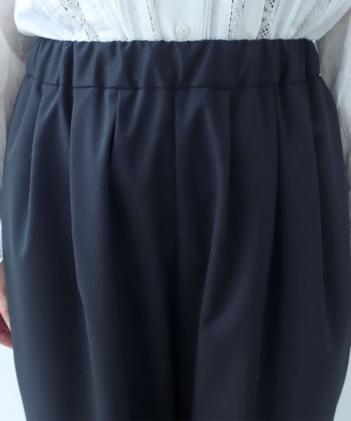 bulle de savon(ビュルデサボン)の「2/80 TWツイル タックパンツ(スラックス・レディース・ブラック/グレー・FREE)」の18枚目の写真