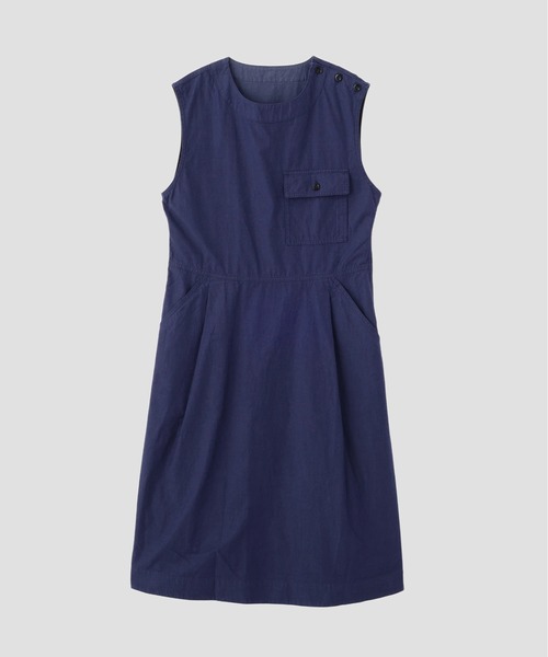 MHL.（エムエイチエル）の「YARN DYED COTTON TWILL DRESS（ワンピース・レディース・ブラック/ブルー系その他6・1/2）」の8枚目の写真