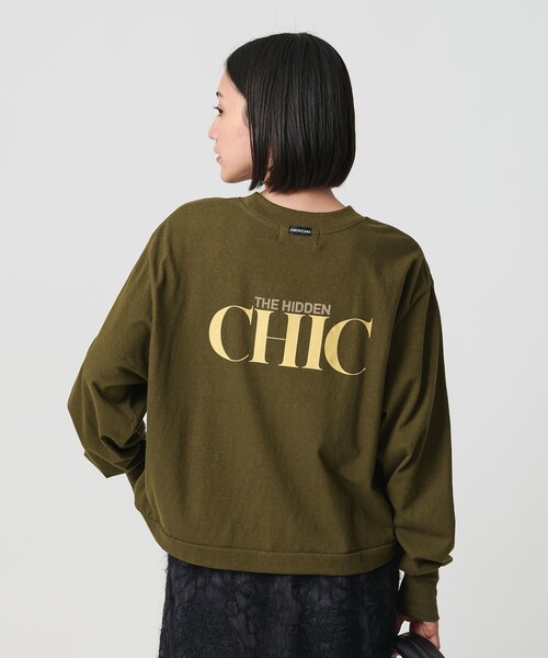 AMERICANA（アメリカーナ）の「【別注】＜Americana＞ロゴロングスリーブTシャツ（Tシャツ/カットソー・レディース・ライム/ホワイト/オリーブ・FREE）」の11枚目の写真