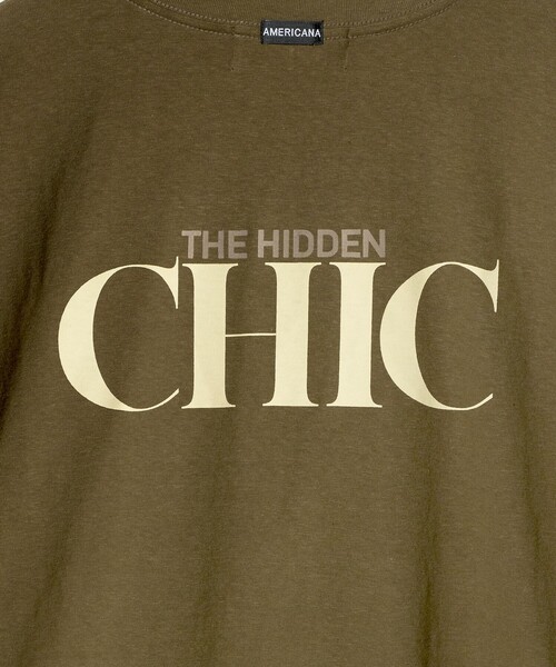 AMERICANA（アメリカーナ）の「【別注】＜Americana＞ロゴロングスリーブTシャツ（Tシャツ/カットソー・レディース・ライム/ホワイト/オリーブ・FREE）」の21枚目の写真