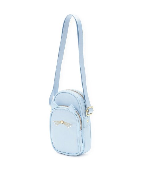 kate spade new york kidsショルダーバッグ 水色 セール】キャットクロスボディバッグ（ボディバッグ/ウエストポーチ