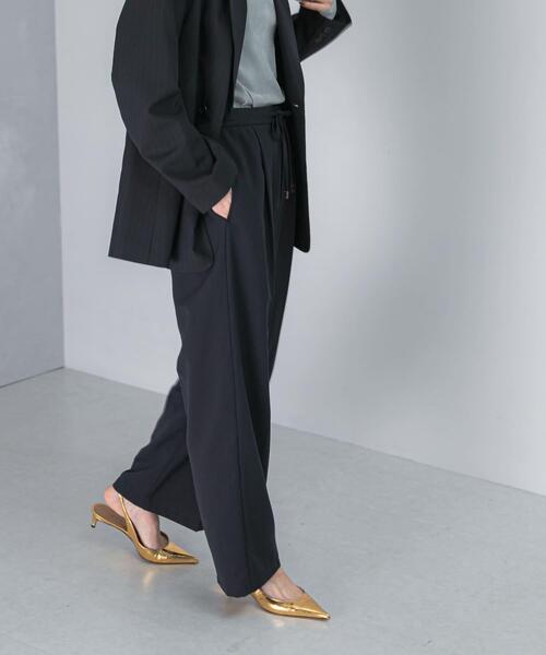 URBAN RESEARCH ROSSO WOMEN（アーバンリサーチ　ロッソ）の「イージーケアウーステッドストレートパンツ（その他パンツ・レディース・バーガンディー/ネイビー・36/38）」の2枚目の写真