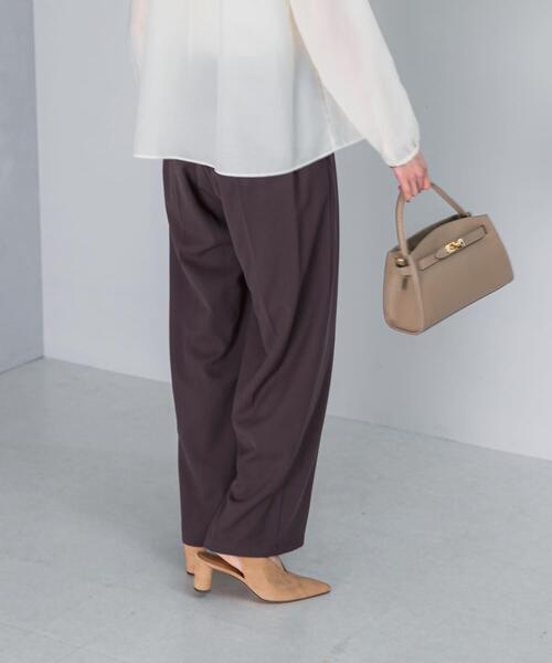 URBAN RESEARCH ROSSO WOMEN（アーバンリサーチ　ロッソ）の「イージーケアウーステッドストレートパンツ（その他パンツ・レディース・バーガンディー/ネイビー・36/38）」の4枚目の写真