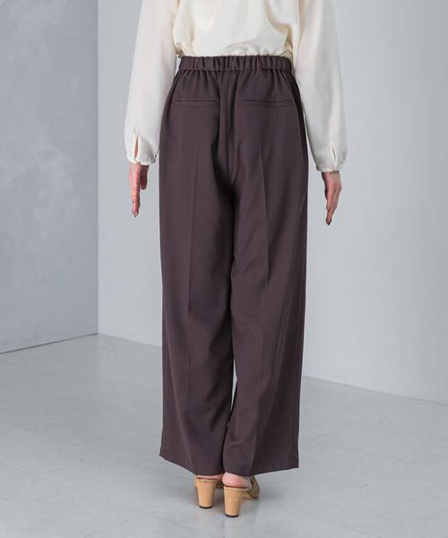 URBAN RESEARCH ROSSO WOMEN（アーバンリサーチ　ロッソ）の「イージーケアウーステッドストレートパンツ（その他パンツ・レディース・バーガンディー/ネイビー・36/38）」の8枚目の写真