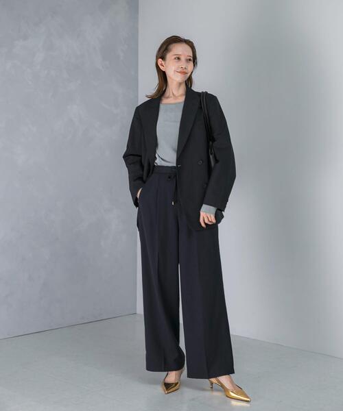 URBAN RESEARCH ROSSO WOMEN（アーバンリサーチ　ロッソ）の「イージーケアウーステッドストレートパンツ（その他パンツ・レディース・バーガンディー/ネイビー・36/38）」の14枚目の写真