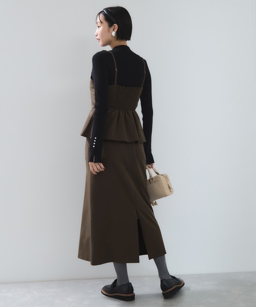 VIS（ビス）の「ビスチェドッキングライクキャミワンピース（ワンピース・レディース・グレー/ブラウン系その他・FREE）」の13枚目の写真