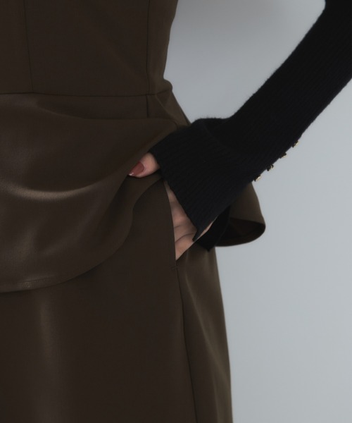 VIS（ビス）の「ビスチェドッキングライクキャミワンピース（ワンピース・レディース・グレー/ブラウン系その他・FREE）」の20枚目の写真