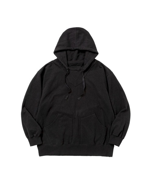 meanswhile（ミーンズワイル）の「Mexican Hooded Sweatshirt（パーカー・メンズ・ブラック/ナチュラル・2(M)/3(L)）」の2枚目の写真