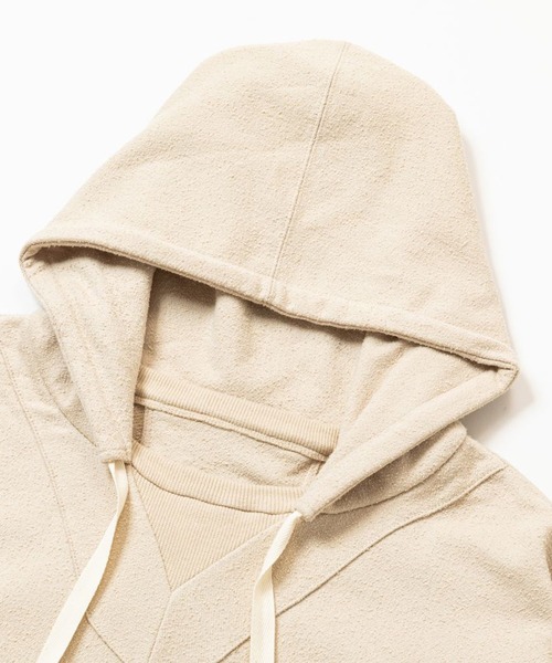 meanswhile（ミーンズワイル）の「Mexican Hooded Sweatshirt（パーカー・メンズ・ブラック/ナチュラル・2(M)/3(L)）」の4枚目の写真