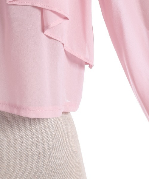 axes femme POETIQUE（アクシーズファムポエティック）の「オフショルシフォンＢＬ（シャツ/ブラウス・レディース・ピンク/ホワイト/ブラック・MEDIUM）」の11枚目の写真