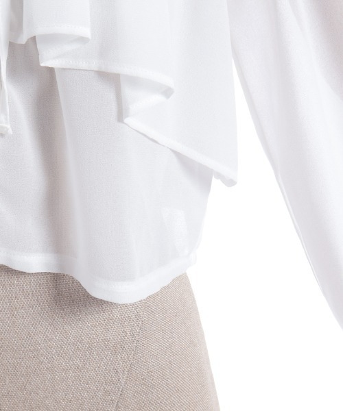 axes femme POETIQUE（アクシーズファムポエティック）の「オフショルシフォンＢＬ（シャツ/ブラウス・レディース・ピンク/ホワイト/ブラック・MEDIUM）」の20枚目の写真