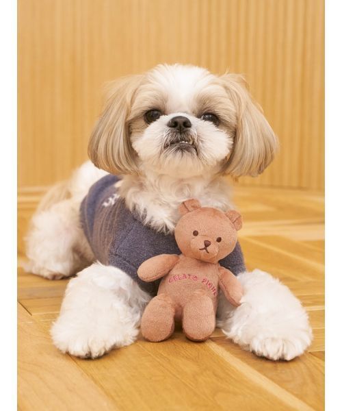 gelato pique（ジェラートピケ）の「【CAT&DOG】ベアジャガードプルオーバー（ペットウェア・レディース・ピンク/オフホワイト/ネイビー・S/L/M）」の6枚目の写真