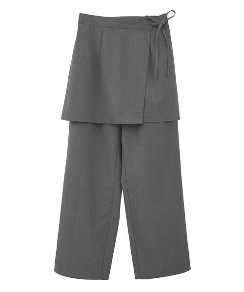 CRAFT STANDARD BOUTIQUE（クラフトスタンダードブティック）の「レイヤードデザインパンツ（その他パンツ・レディース・チャコールグレー/ブラウン/ベージュ・FREE）」の7枚目の写真