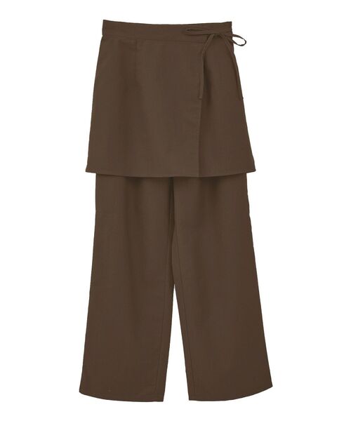 CRAFT STANDARD BOUTIQUE（クラフトスタンダードブティック）の「レイヤードデザインパンツ（その他パンツ・レディース・チャコールグレー/ブラウン/ベージュ・FREE）」の5枚目の写真