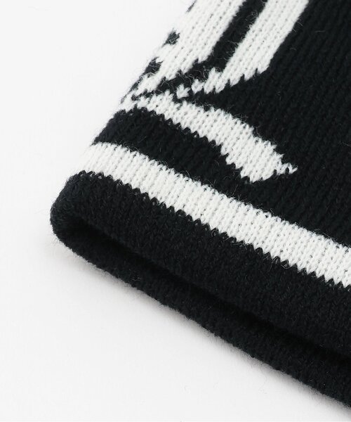 LOVETOXIC（ラブトキシック）の「【LTXC】ジャガードビーニー（ニットキャップ/ビーニー・キッズ・ブラック/オフホワイト・F）」の4枚目の写真