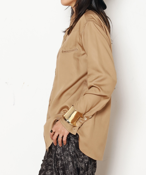 AP STUDIO(エーピーストゥディオ)の「【COUTURE D'ADAM/クチュールドアダム】Rayon Ranch Shirt(シャツ/ブラウス・レディース・ベージュ・FREE)」の6枚目の写真