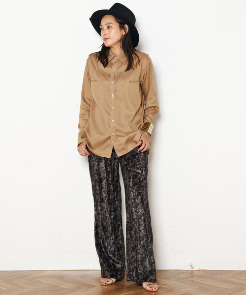 AP STUDIO(エーピーストゥディオ)の「【COUTURE D'ADAM/クチュールドアダム】Rayon Ranch Shirt(シャツ/ブラウス・レディース・ベージュ・FREE)」の8枚目の写真