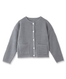 LA MARINE FRANCAISE ノーカラージャケット グレー LA MARINE FRANCAISE（マリン フランセーズ）の「ダブルフェイス