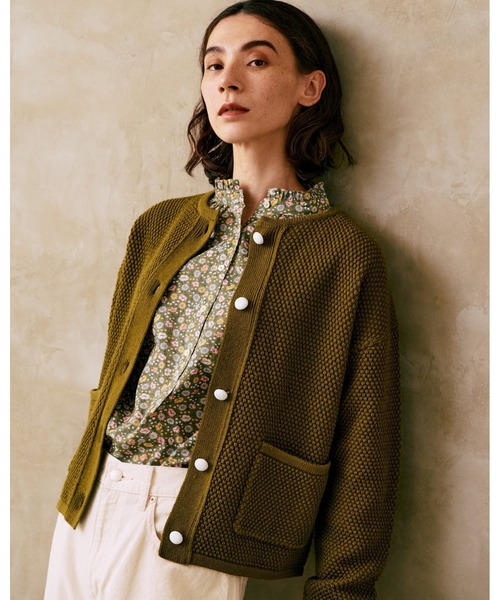 ポップコーン編みノーカラージャケット（その他アウター）｜LA