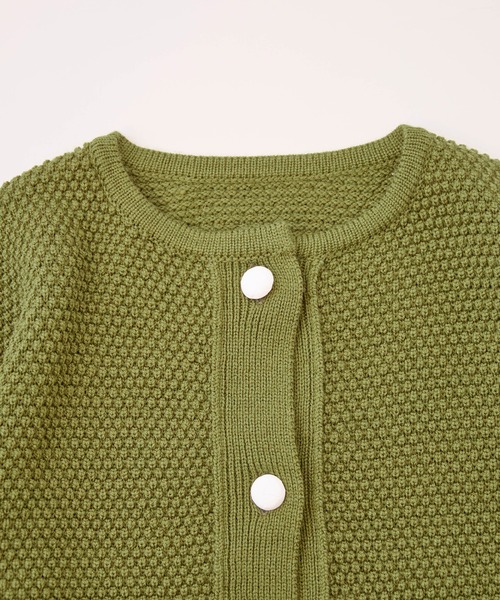 ポップコーン編みノーカラージャケット（その他アウター）｜LA MARINE