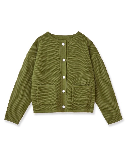 ポップコーン編みノーカラージャケット（その他アウター）｜LA MARINE