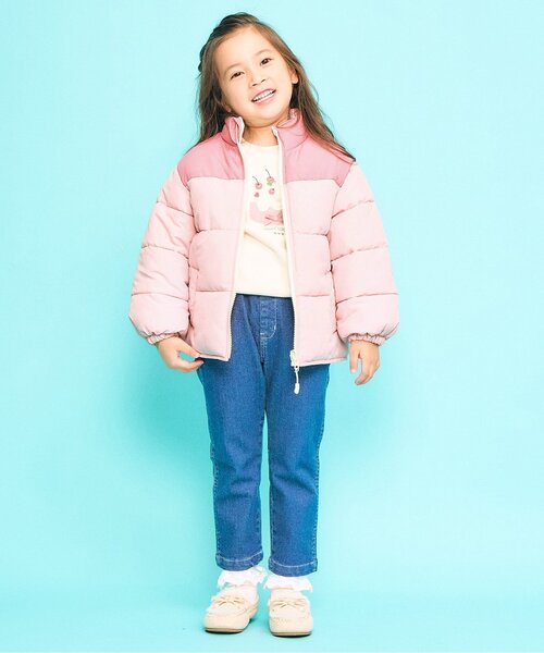 apres les cours(アプレレクール)の「【2WAY/洗える】バラエティリバーシブルジャケット(ダウンジャケット/コート・キッズ・ブラウン/ピンク/サックスブルー/ブラック/ラベンダー・100/90/80/140/130/120/110)」の7枚目の写真