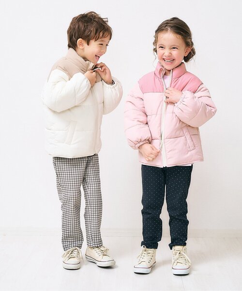 apres les cours(アプレレクール)の「【2WAY/洗える】バラエティリバーシブルジャケット(ダウンジャケット/コート・キッズ・ブラウン/ピンク/サックスブルー/ブラック/ラベンダー・100/90/80/140/130/120/110)」の9枚目の写真