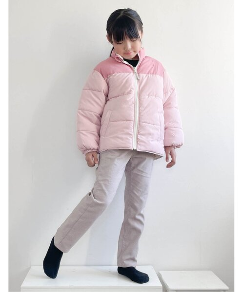 apres les cours(アプレレクール)の「【2WAY/洗える】バラエティリバーシブルジャケット(ダウンジャケット/コート・キッズ・ブラウン/ピンク/サックスブルー/ブラック/ラベンダー・100/90/80/140/130/120/110)」の10枚目の写真
