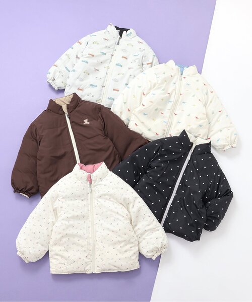 apres les cours(アプレレクール)の「【2WAY/洗える】バラエティリバーシブルジャケット(ダウンジャケット/コート・キッズ・ブラウン/ピンク/サックスブルー/ブラック/ラベンダー・100/90/80/140/130/120/110)」の15枚目の写真