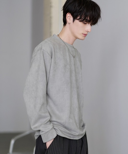 toteme TOTEME グレー クルーネック トレーナー　スウェット Buyer's Select/ポリスウェードクルーネックトレーナー（スウェット