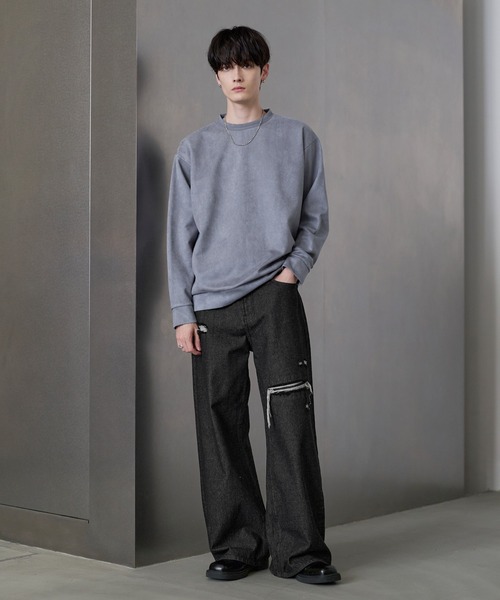 Buyer's Select/ポリスウェードクルーネックトレーナー（スウェット